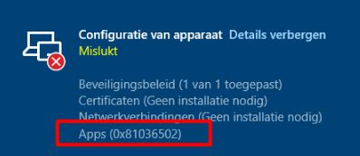 I have the detection method setup to look for ccmexec. . Intune apps error 0x81036502